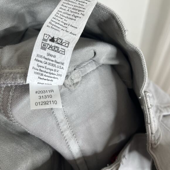 Spanx Stretch Twill Ankle Cargo Pants Gray Womens XS Skinny High Rise Slimming - Picture 8 of 8